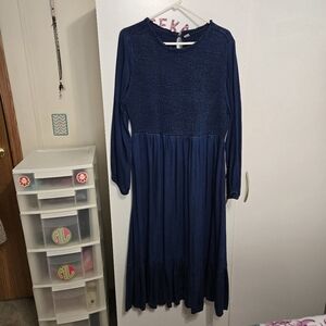 Old Navy Smocked Chambray Dress